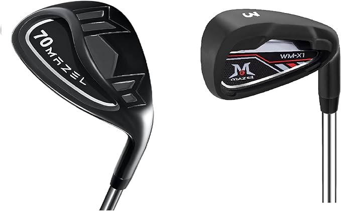 mazel golf black wm x1 iron 1 club and 70 degree sand wedge bundle of 2  ‎mazel b0chyglhwp