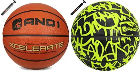 and1 rubber basketball bundle two regulation official size basketballs  ?and1 b0c4134f7j