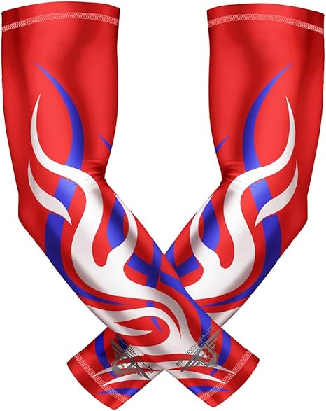 bucwild sports compression arm sleeves 1 pair 2 sleeves youth and adult sizes football baseball basketball