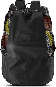 brynnl extra ball bag large mesh equipment bag black soccer ball bag with adjustable shoulder strap 600d