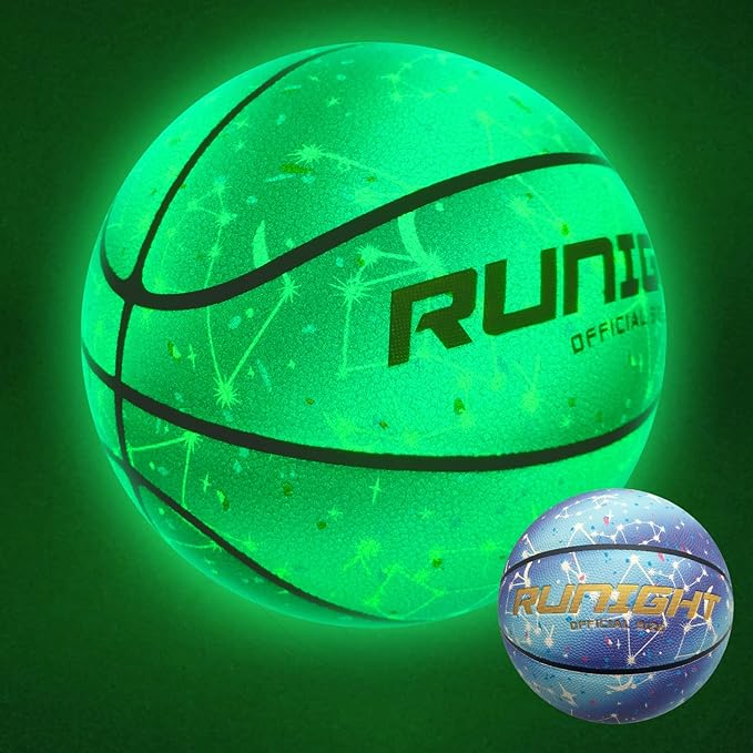 runight basketball glow in the dark basketballs official size 7 and size 6 and size 5 ball for night games