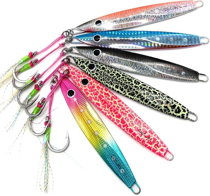 capt jay fishing saltwater jigs speed jigging slow jigging pitching lures vertical jigging artificial lures