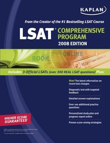 kaplan lsat 2008 comprehensive program revised edition kaplan 1419551345, 978-1419551345
