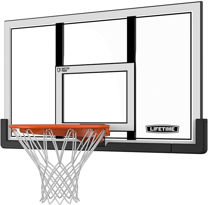 lifetime 73729 48 in shatter proof backboard rim combo orange/white one size  ?lifetime b00023rcag