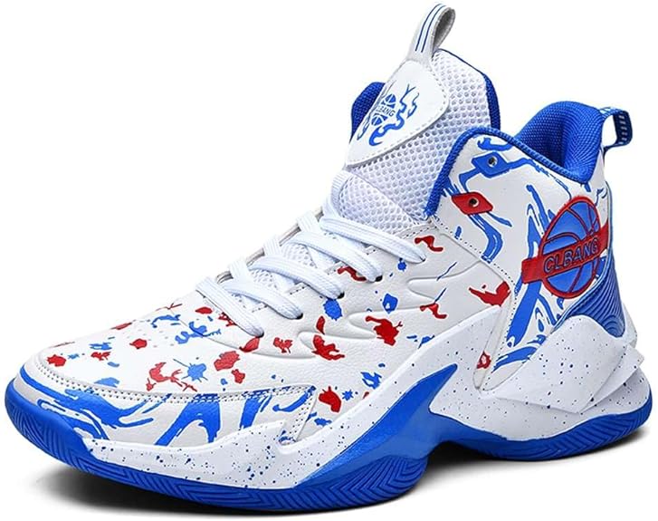 welrung unisex basketball shoes breathable non slip running athletic cushion sports fashion sneakers  