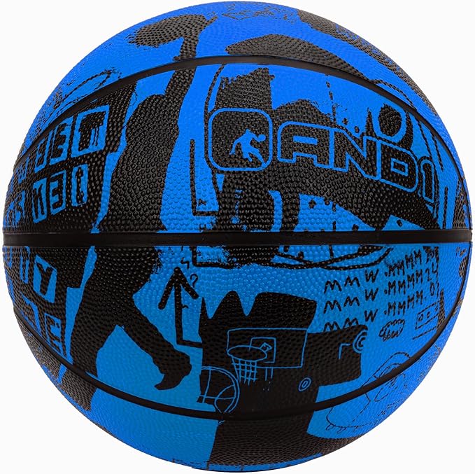 and1 street art rubber basketball official regulation size 7 rubber basketball deep channel construction