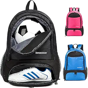 tindecokin youth soccer bag soccer bags basketball bag football and volleyball and handball backpack training