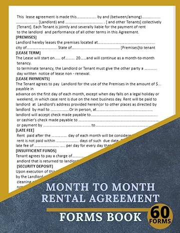 month to month rental agreement forms book monthly rental lease agreement forms month to month contract