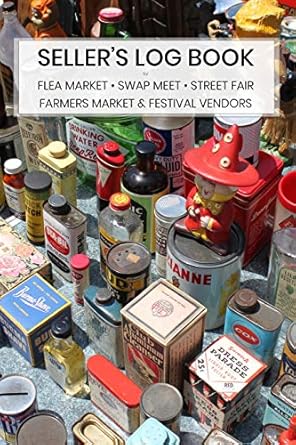 sellers log book for flea market swap meet street fair farmers market festival vendors 1st edition simple