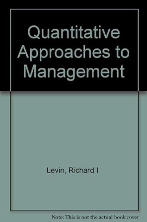 quantitative approaches to management 1st edition richard i levin ,david s rubin ,joel p stinson 0070374678,
