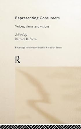 representing consumers voices views and visions 1st edition barbara stern 0415184134, 978-0415184137