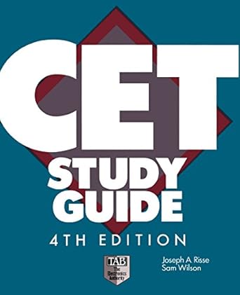 cet study guide 1st edition joseph a risse 0070529337, 978-0070529335