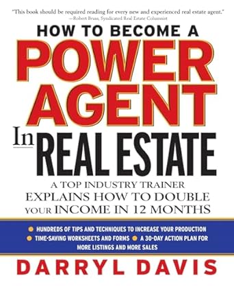 how to become a power agent in real estate 1st edition darryl davis 1265845069, 978-1265845063