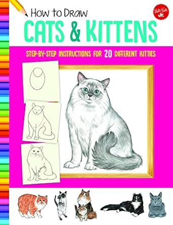 how to draw cats and kittens step by step instructions for 20 different kitties 1st edition diana fisher