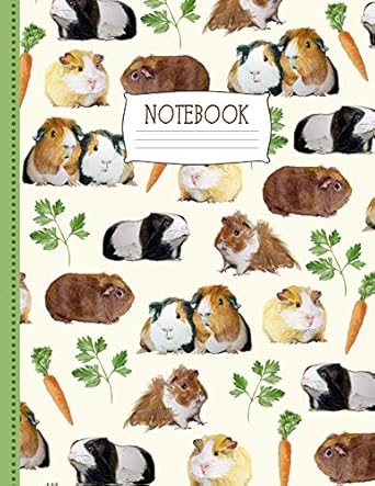 guinea pig notebook cute notebook for guinea pig fans + cavy lovers with parsley + carrot treats gifts for