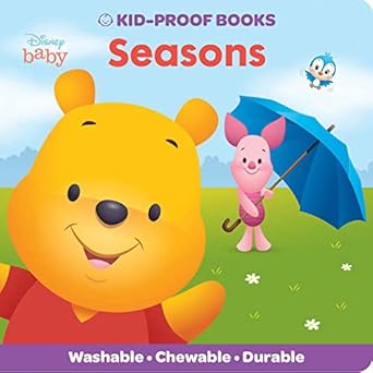 baby disney winnie the pooh seasons kid proof books washable chewable and durable pi kids 1st edition pi kids