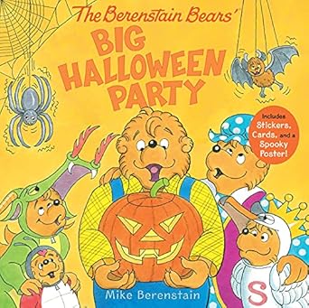 the berenstain bears big halloween party includes stickers cards and a spooky poster 1st edition mike