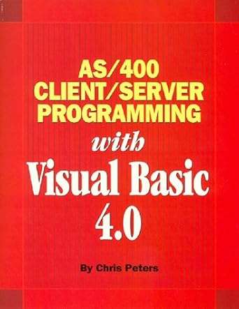 as/400 client/server programming with visual basic 4 0 1st edition chris peters 1883884276, 978-1883884277