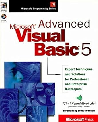 advanced microsoft visual basic 5 1st edition peter morris ,mandelbrot set ltd 1572314141, 978-1572314146