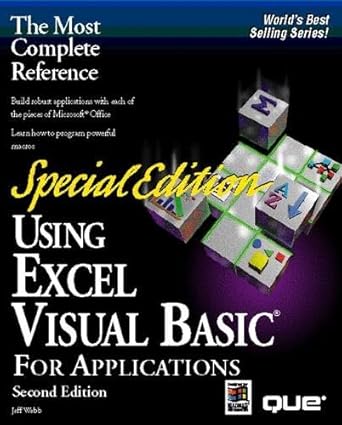 using excel visual basic for applications 1st edition jeff webb 078970269x, 978-0789702692