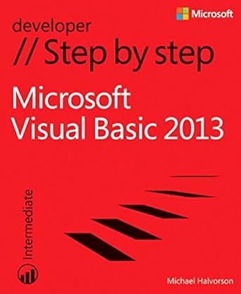 microsoft visual basic 2013 step by step 1st edition michael halvorson 0735667047, 978-0735667044