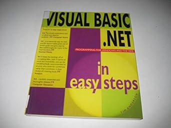 visual basic net in easy steps 1st edition tim anderson 1840781319, 978-1840781311