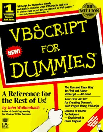vbscript for dummies 1st edition john walkenbach 0764500309, 978-0764500305
