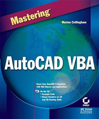 mastering autocad vba 1st edition marion cottingham 0782128718, 978-0782128710
