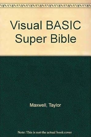 visual basic superbible 1st edition taylor maxwell ,bryon scott ,waite group 1878739123, 978-1878739124
