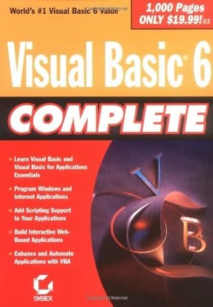 visual basic 6 complete 1st edition steve brown 0782124690, 978-0782124699