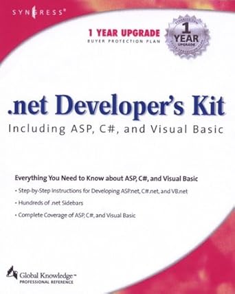 net developers kit including asp c# and visual basic 1st edition syngress 192899461x, 978-1928994619