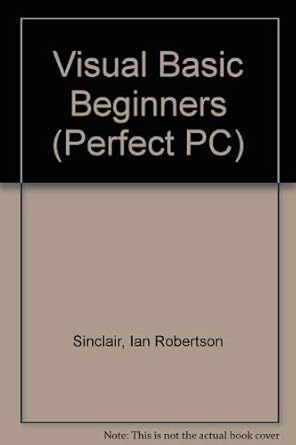 visual basic beginners book 1st edition ian sinclair 187330823x, 978-1873308233