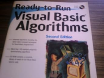 ready to run visual basic algorithms 1st edition rod stephens 0471242683, 978-0471242680