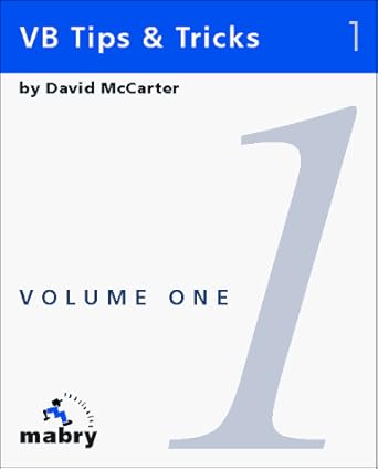 vb tips and tricks 1st edition david mccarter 1890422002, 978-1890422004