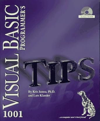 1001 visual basic programmers tips 1st edition kris a jamsa ,lars klander 1884133568, 978-1884133565