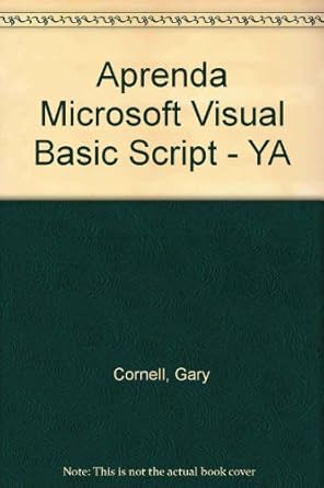aprenda microsoft visual basic script ya 1st edition  8448120043, 978-8448120047
