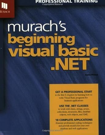 murachs beginning visual basic net 1st edition anne prince 1890774154, 978-1890774158