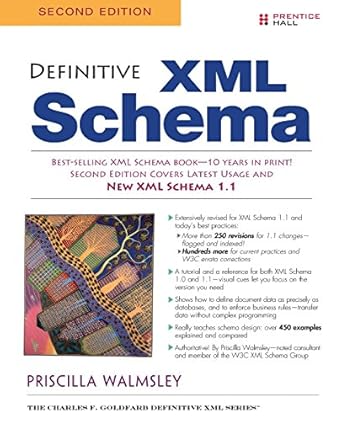 definitive xml schema 1st edition priscilla walmsley 0132886723, 978-0132886727