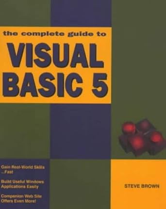 the complete guide to visual basic 5 1st edition steve brown 1874029644, 978-1874029649