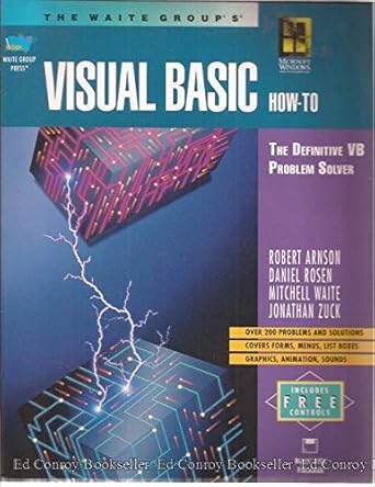 the waite groups visual basic how to 1st edition jonathan arnson, robert, rosen, daniel, waite, mitchell,