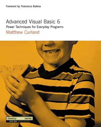 advanced visual basic 6 power techniques for everyday programs 1st edition gary clarke ,matthew curland