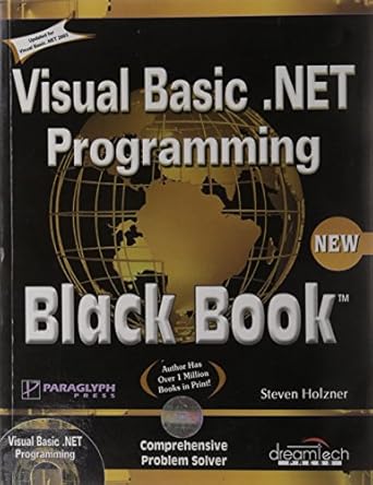 visual basic net programming black book 1st edition steven holzner 8177226096, 978-8177226096