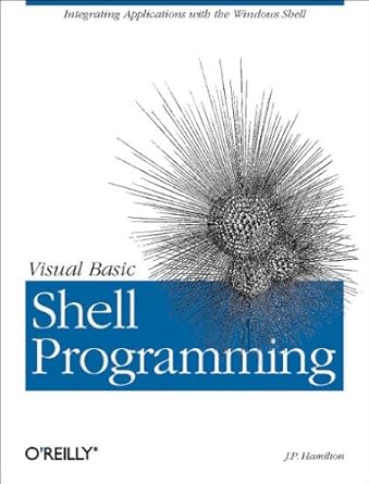 vb shell programming integrating applications with the windows shell 1st edition j p hamilton 1565926706,