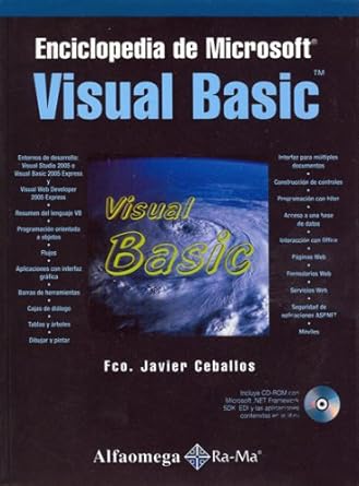 enciclopedia de microsoft visual basic 1st edition jose gabriel ceballos ,alfaomega grupo editor 9701512189,