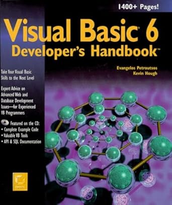 visual basic 6 developers handbook 1st edition evangelos petroutsos ,kevin hough 0782122833, 978-0782122831