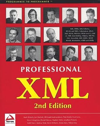 professional xml 1st edition mark birbeck 1861005059, 978-1861005052