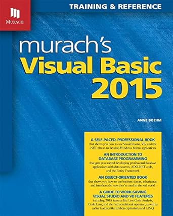 murachs visual basic 2015 1st edition anne boehm 1890774987, 978-1890774981