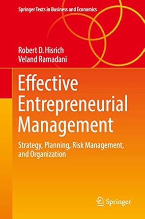 effective entrepreneurial management 1st edition hisrich 3319504657, 978-3319504650