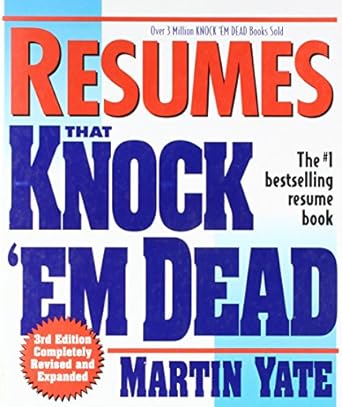 resumes that knock em dead 1st edition martin yate 0739401122, 978-0739401125