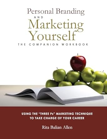 personal branding and marketing yourself the companion workbook 1st edition rita balian allen 0991505123,
